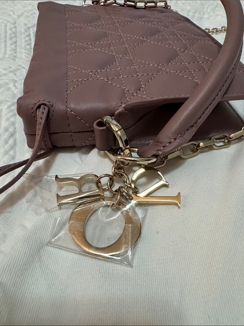 Lady Dior Pouch in Pink Peony - Picture 5 of 8